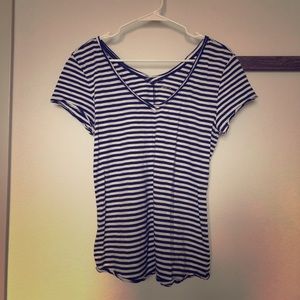 Striped V-Neck Tee